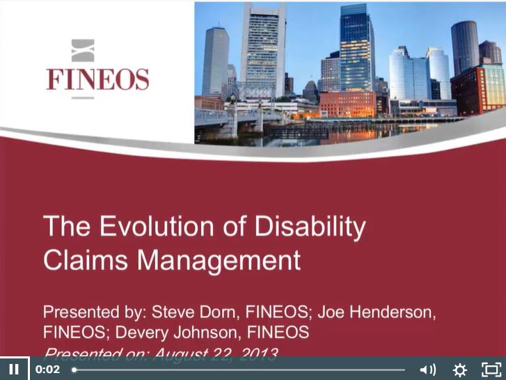 FINEOS Webinar: The Evolution of Disability Claims Management