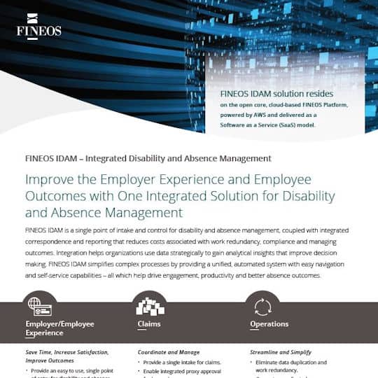 FINEOS IDAM Datasheet