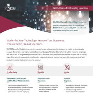 FINEOS Claims for Disability Insurance Datasheet