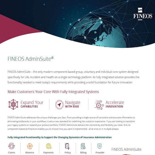 FINEOS AdminSuite Datasheet