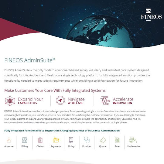 FINEOS AdminSuite Datasheet