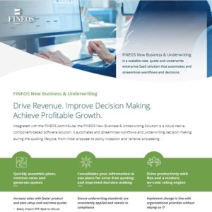 FINEOS New Business & Underwriting Datasheet