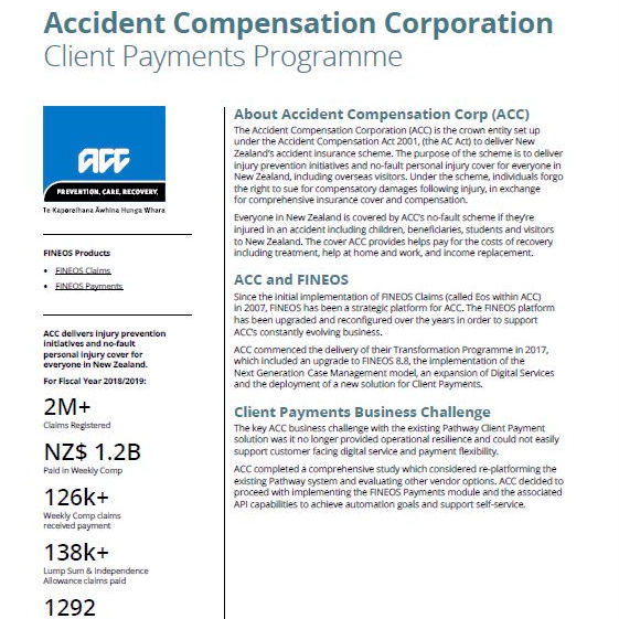 Accident Compensation Corporation Client Payments Programme