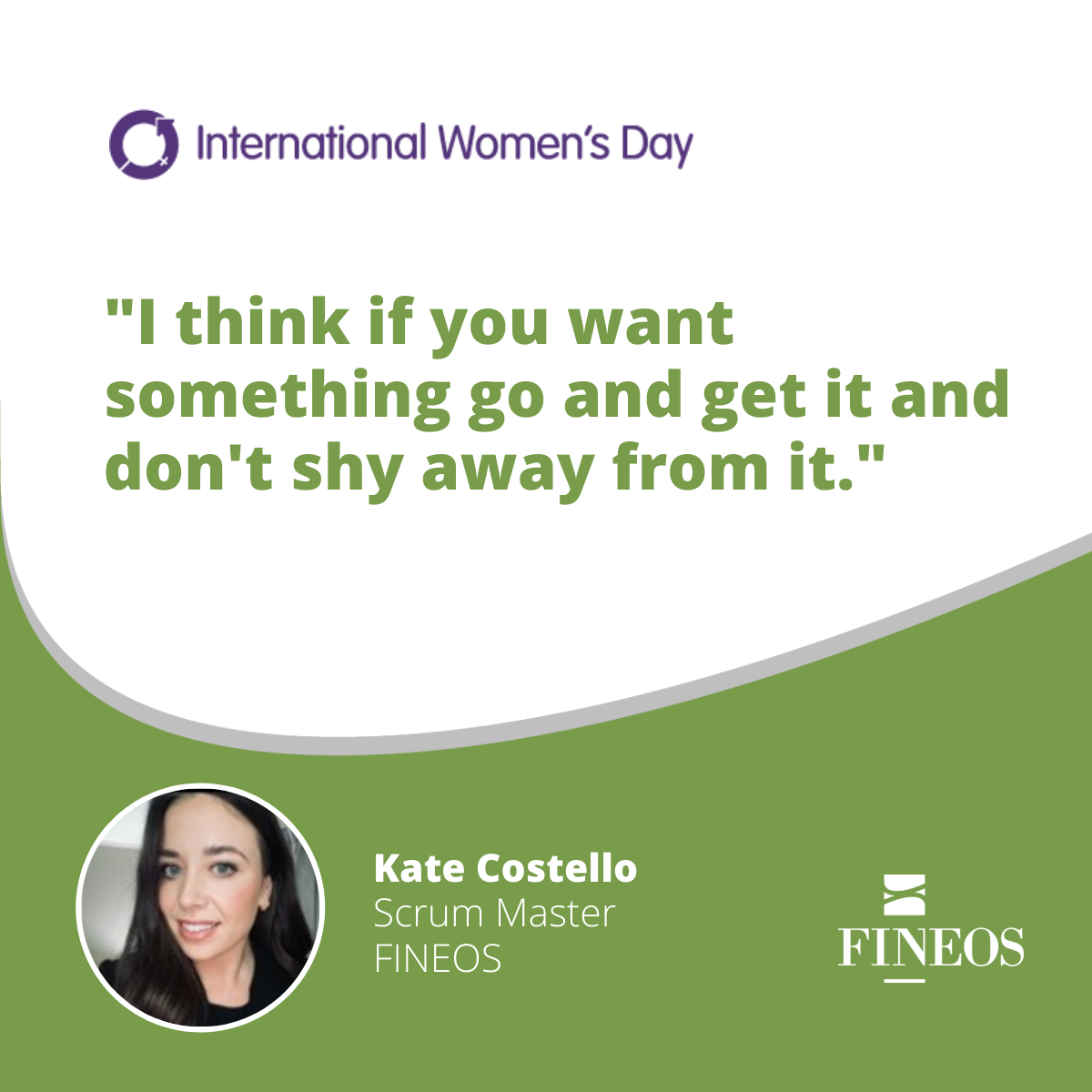 Celebrating International Women's Day 2022 - A Conversation with Kate Costello