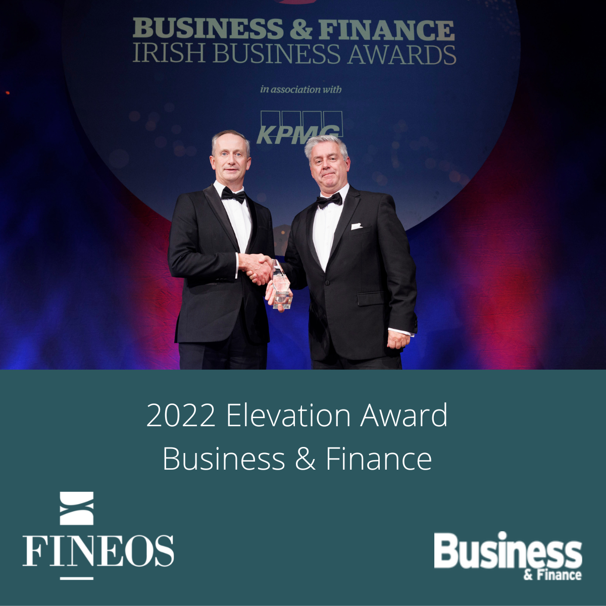 FINEOS wins Elevation Award at Business & Finance Awards