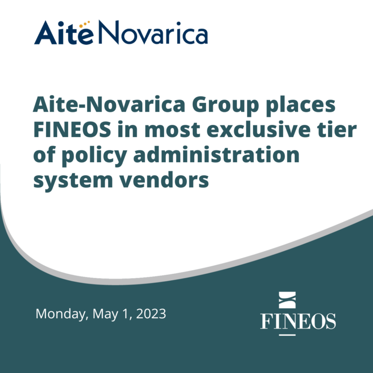 Aite-Novarica Group places FINEOS in most exclusive tier of policy administration system vendors