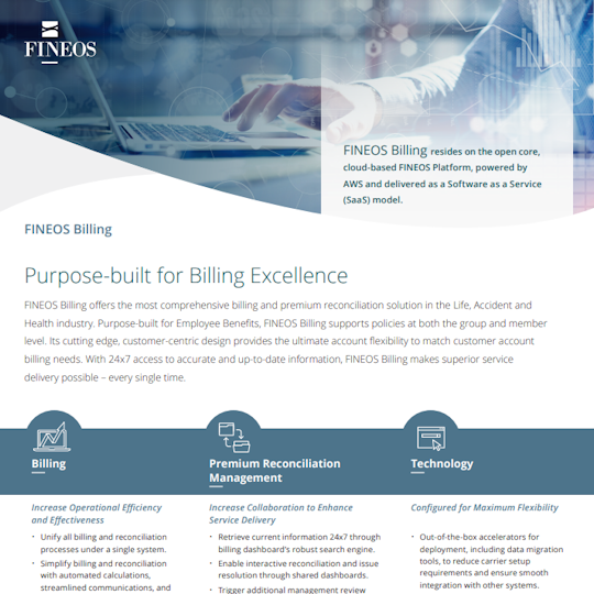 FINEOS Billing Datasheet