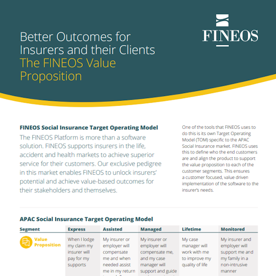 FINEOS Value Proposition APAC Datasheet