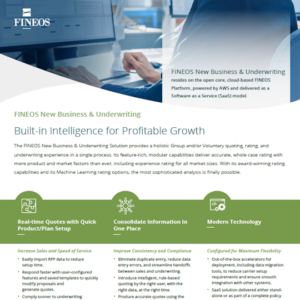 FINEOS New Business & Underwriting Datasheet